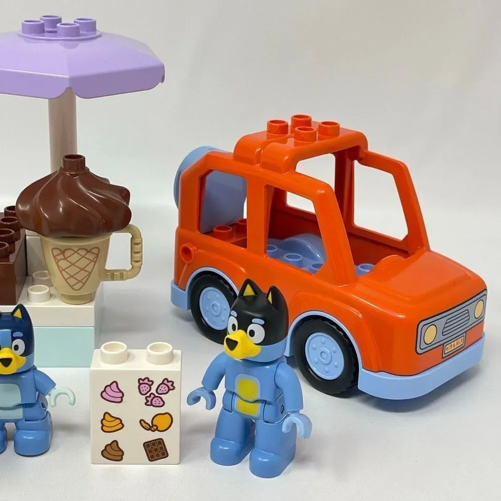 Lego Duplo 10458 Ice Cream Trip with Bluey 2025 Bandit & Bluey Figures Car Used